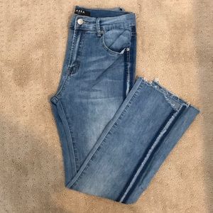 Caara Striped Skinny Jeans